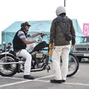 80s shovelhead on the street