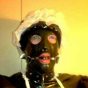 The chaste rubber sissy slave