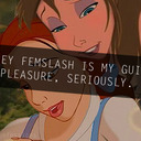 blog logo of disney femslash