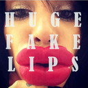 blog logo of huge fake lips